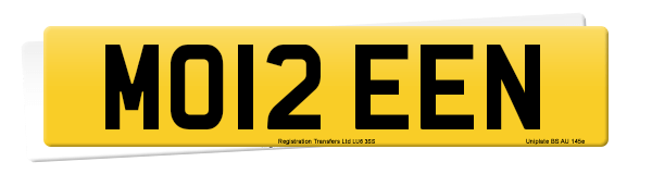 Registration number MO12 EEN